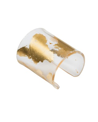 ΒΡΑΧΙΟΛΙ ΚΑΡΠΟΥ ΑΠΟ ΔΙΑΦΑΝΟ ΠΛΕΞΙΓΚΛΑΣ ΜΕ ΦΥΛΛΑ ΧΡΥΣΟΥ "ALEX KATSAITI X STYLISHIOUS" Collection