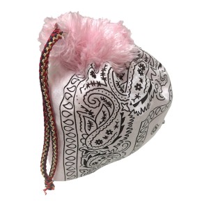 POUCH - DUSTBAG IN ECO FRIENDLY OFF-WHITE SHEEPSKIN & IN BABY PINK FLEECE "ALEX KATSAITI X STYLISHIOUS"