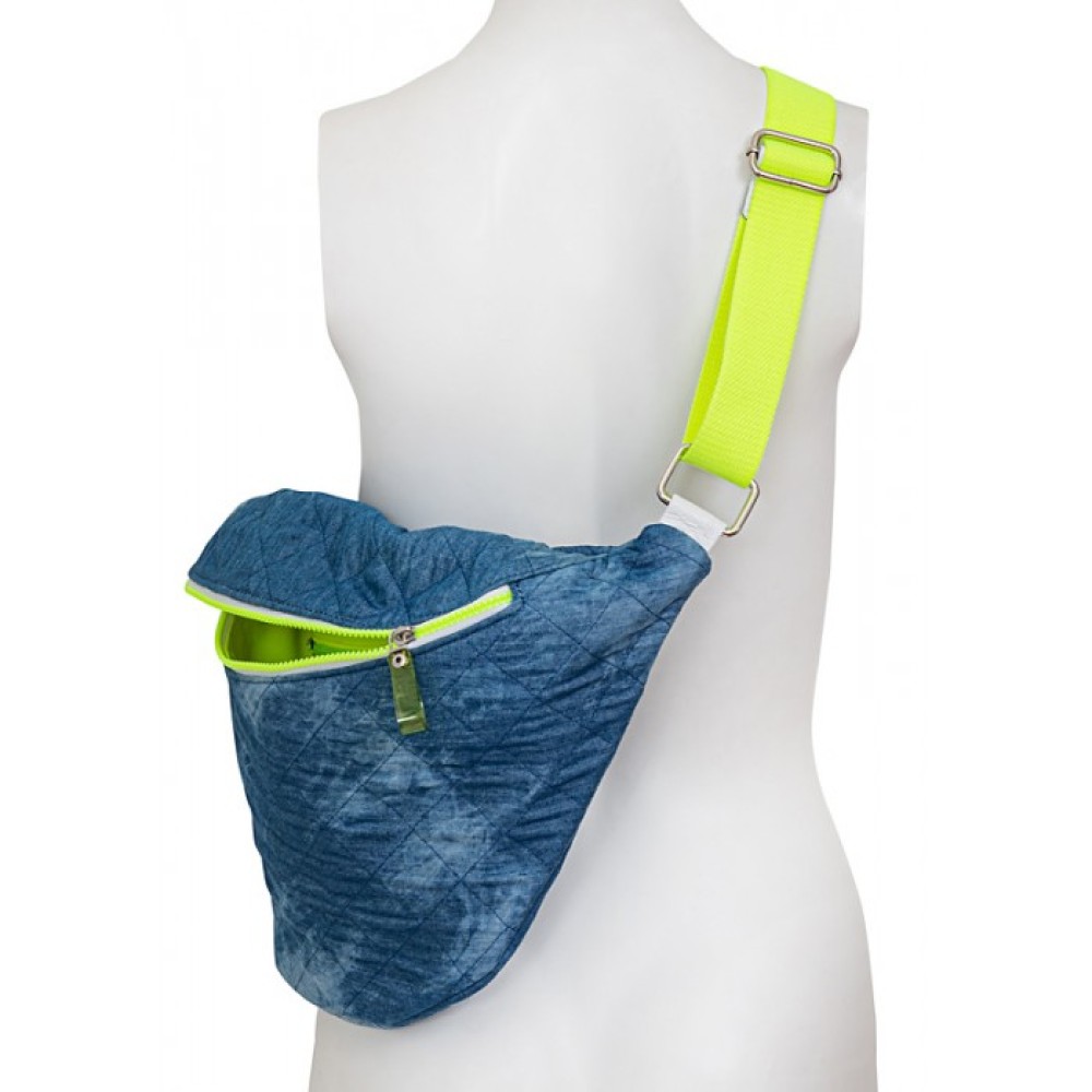 ΤΣΑΝΤΑ CROSS BODY / BELT BAG TZΙN KAΠITONE ΜΕ ΦΛΟΥΟ ΦΕΡΜΟΥΑΡ ΚΑΙ KENTHMΑΤΑ "ALEX KATSAITI X STYLISHIOUS"