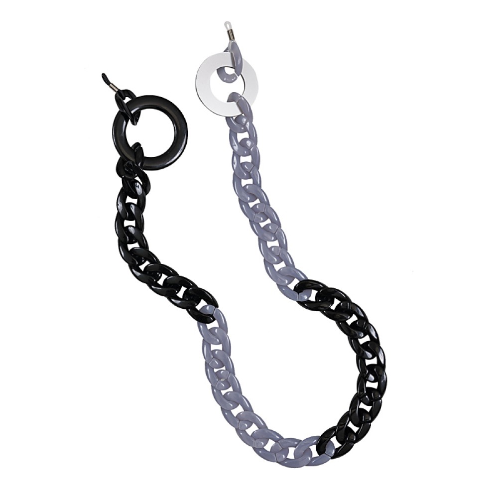 ΑΛΥΣΙΔΑ ΓΥΑΛΙΩΝ ΠΛΑΣΤΙΚΗ ΜΑΥΡΗ - ΓΚΡΙ ΜΕ ΕΝΑΝ ΚΡΙΚΟ ΜΑΥΡΟ ΚΑΙ ΕΝΑΝ ΑΣΗΜΙ “ALEX KATSAITI x STYLISHIOUS”