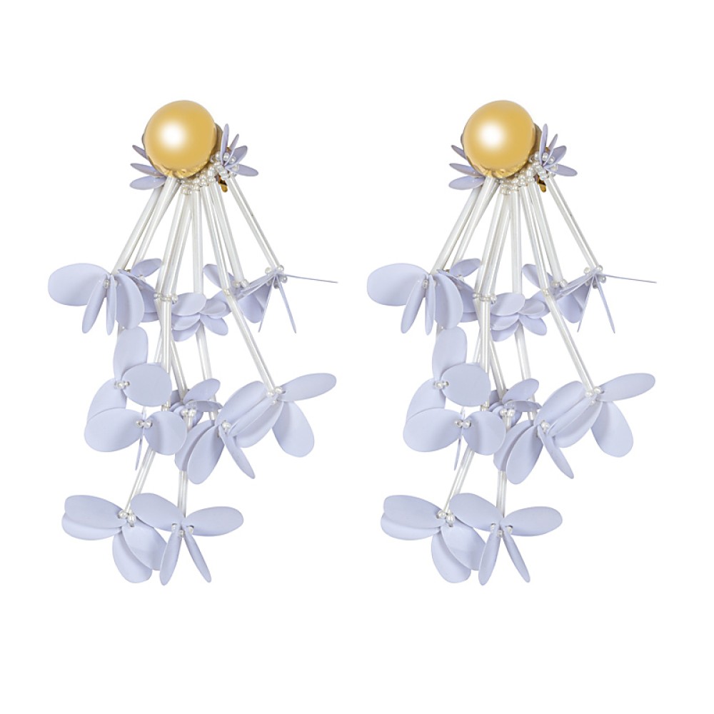 ΣΚΟΥΛΑΡΙΚΙΑ ΜΑΚΡΥΑ, ΛΕΥΚΑ ME ΧΑΝΤΡΕΣ & ΠΑΓΙΕΤΕΣ ΣΕ ΣΧΗΜΑ ΛΟΥΛΟΥΔΙΟΥ & ΧΡΥΣΗ ΜΠIΛIΑ  "ALEX KATSAITI X STYLISHIOUS"