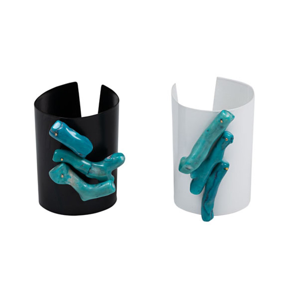 ΒΡΑΧΙΟΛΙΑ ΚΑΡΠΟΥ ΦΑΡΔΥΑ ΜΕΤΑΛΛΙΚΑ ΣΕ MAΥΡΟ, ΚΙΤΡΙΝΟ, ΛΕΥΚΟ ΜΕ ΤΥΡΚΟΥΑΖ ΠΕΤΡΕΣ  "ALEX KATSAITI X AELIA"