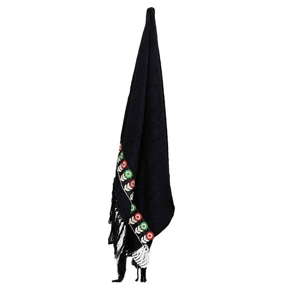 ΠΕΤΣΕΤΑ ΘΑΛΑΣΣΗΣ ΜΑΥΡΗ ΜΕ ΕΠΙΛΟΓΗ ΣΤΟ ΚΕΝΤΗΜΑ ΜΕ ΤΑ ΛΟΥΛΟΥΔΙΑ & ΜΑΥΡΑ - ΛΕΥΚΑ ΚΡΟΣΙΑ  "ALEX KATSAITI X STYLISHIOUS"