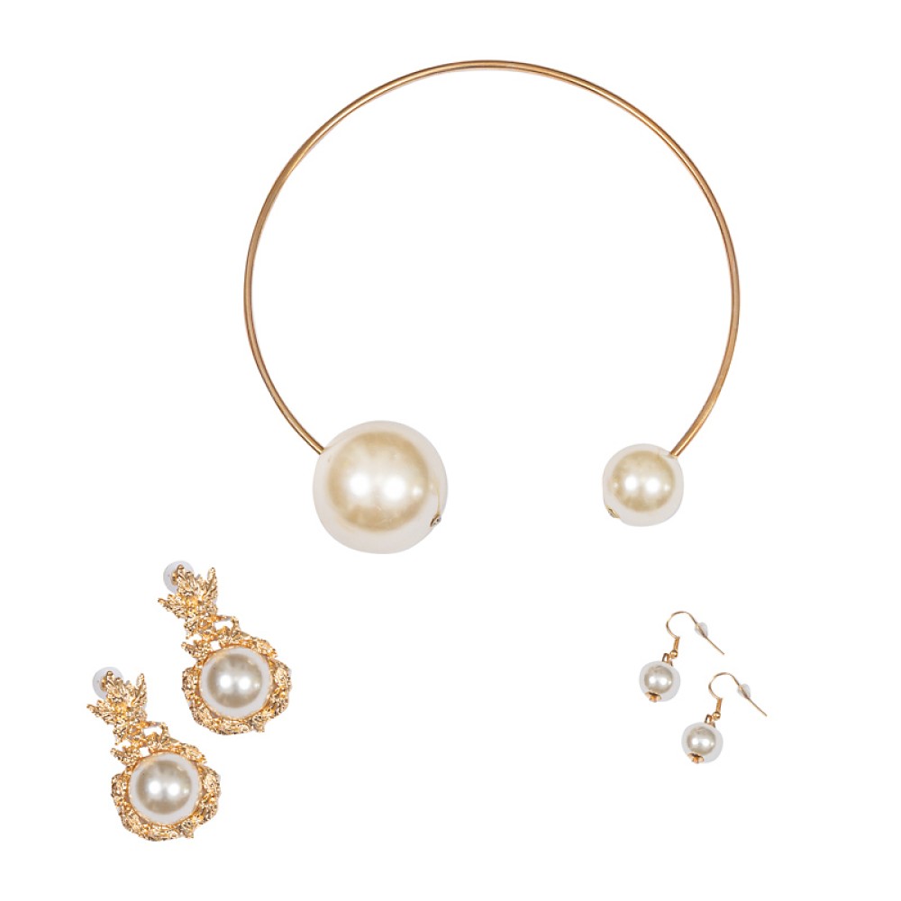 ΤΣΟΚΕΡ ΜΕ ΠΕΡΛΕΣ ΚΑΙ 2 ΖΕΥΓΑΡΙΑ ΣΚΟΥΛΑΡΙΚΙΑ, ΣΕΤ KOΣΜΗΜΑ 3 ΤΕΜ ΜΕ  "STYLISHIOUS COLLECTION"