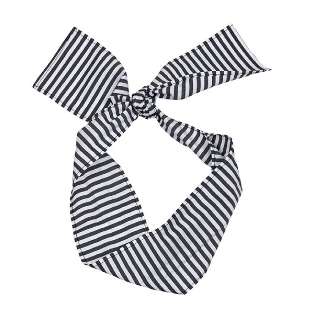 ΚΟΡΔΕΛΑ / ΜΑΝΤΗΛΙ ΓΙΑ ΤΑ ΜΑΛΛΙΑ ΡΙΓΕ ΑΣΠΡΟΜΑΥΡΗ ΣΕ ΒΑΜΒΑΚΕΡΟ ΥΦΑΣΜΑ "ALEX KATSAITI X STYLISHIOUS"