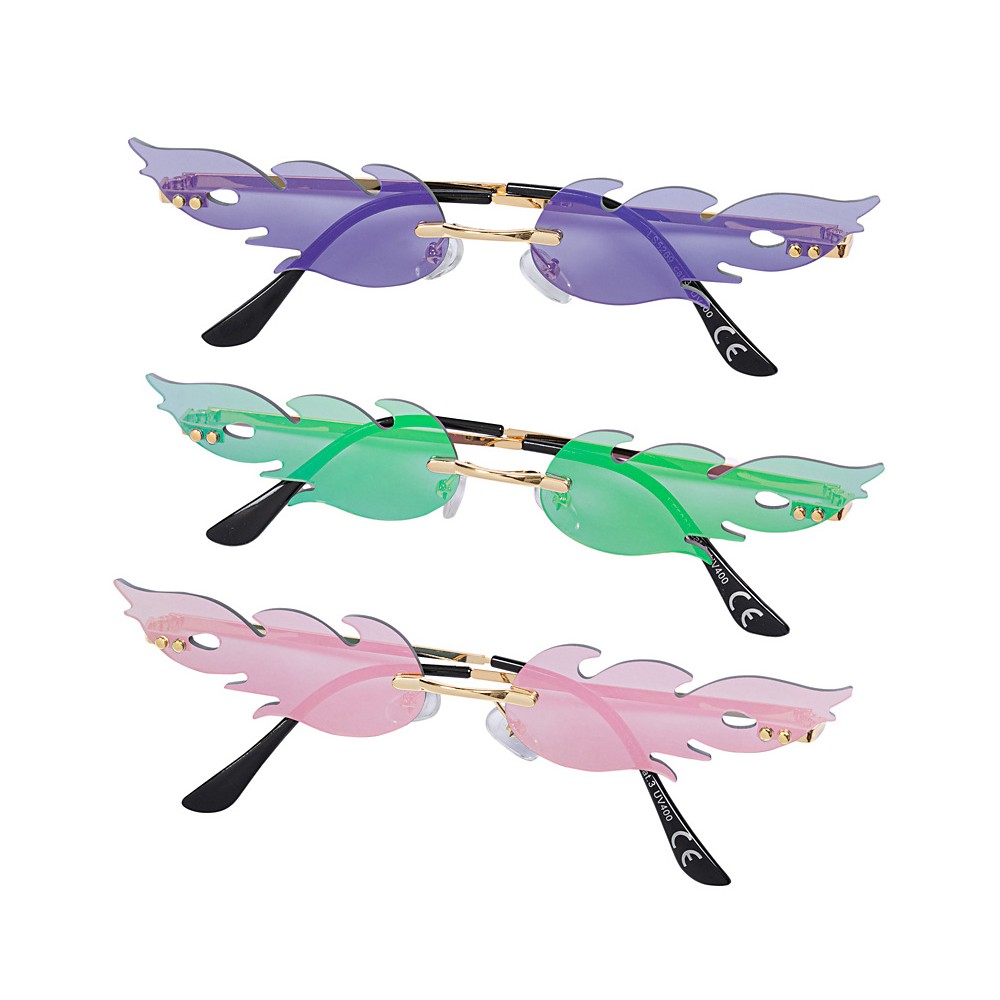 ΓΥΑΛΙΑ ΗΛΙΟΥ, ΜΕΤΑΛΛΙΚΑ ΣΕ ΣΧΗΜΑ "ΦΛΟΓΑΣ", ΧΡΥΣΟ ΣΚΕΛΕΤΟ ΜΕ ΡΟΖ Ή ΠΡΑΣΙΝΟ Ή ΜΩΒ ΦΑΚΟ "ALEXSUNNIES BY ALEXANDRA KATSAITI"