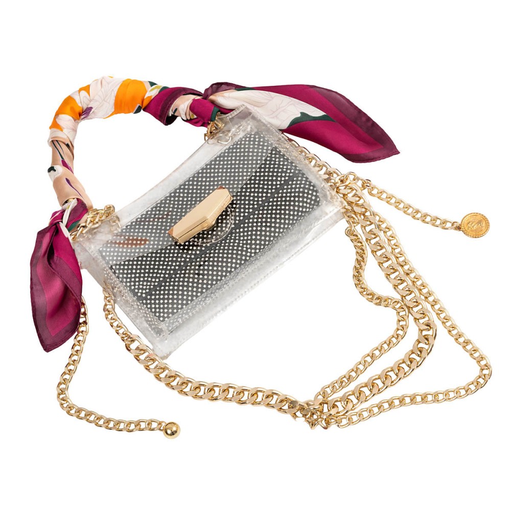 ΤΣΑΝΤΑΚΙ ΔΙΑΦΑΝΟ ΜΙΚΡΟ ΓΙΑ ΤΟ ΧΕΡΙ, ΤΟΝ ΩΜΟ Η/ΚΑΙ ΤΗΝ ΜΕΣΗ, ΜΕ ΕΣΩΤΕΡΙΚΟ ΤΣΑΝΤΑΚΙ ΜΕ ΣΤΡΑΣ, ΧΡΥΣΕΣ Ή ΑΣΗΜΙ ΑΛΥΣΙΔΕΣ & ΜΑΝΤΗΛΙΑ "ALEX KATSAITI X STYLISHIOUS"