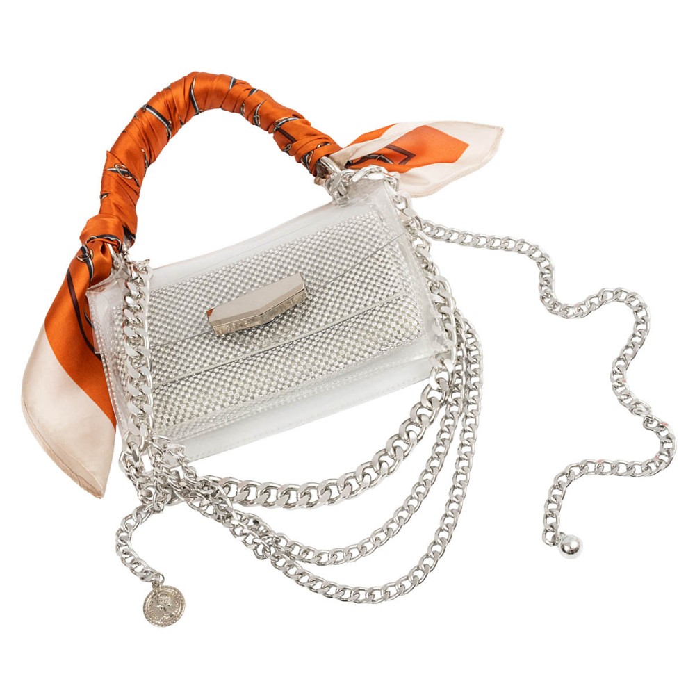 ΤΣΑΝΤΑΚΙ ΔΙΑΦΑΝΟ ΜΙΚΡΟ ΓΙΑ ΤΟ ΧΕΡΙ, ΤΟΝ ΩΜΟ Η/ΚΑΙ ΤΗΝ ΜΕΣΗ, ΜΕ ΕΣΩΤΕΡΙΚΟ ΤΣΑΝΤΑΚΙ ΜΕ ΣΤΡΑΣ, ΧΡΥΣΕΣ Ή ΑΣΗΜΙ ΑΛΥΣΙΔΕΣ & ΜΑΝΤΗΛΙΑ "ALEX KATSAITI X STYLISHIOUS"