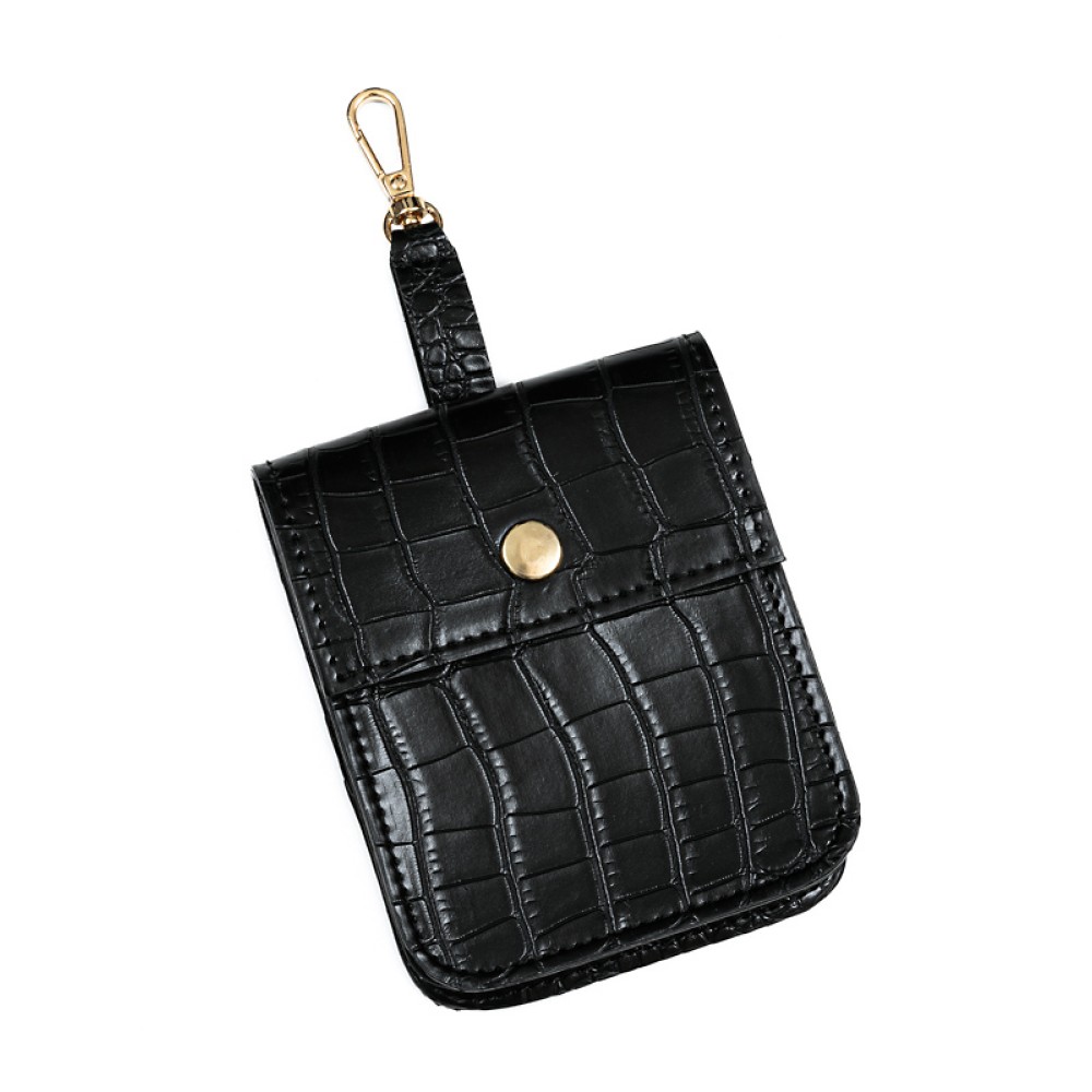 TΣΑΝΤΑΚΙ - ΠΟΡΤΟΦΟΛΑΚΙ ΜΕ ΑΠΟΣΠΩΜΕΝΗ ΔΙΠΛΗ ΑΛΥΣΙΔΑ & ΓΑΝΤΖΟ ΣΕ ΓΚΡΙ ΔΕΡΜΑ & ΣΕ ΜΑΥΡΟ ΤΥΠΟΥ ΚΡΟΚΟ "ALEX KATSAITI X STYLISHIOUS"