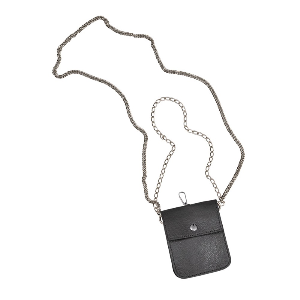 TΣΑΝΤΑΚΙ - ΠΟΡΤΟΦΟΛΑΚΙ ΜΕ ΑΠΟΣΠΩΜΕΝΗ ΔΙΠΛΗ ΑΛΥΣΙΔΑ & ΓΑΝΤΖΟ ΣΕ ΓΚΡΙ ΔΕΡΜΑ & ΣΕ ΜΑΥΡΟ ΤΥΠΟΥ ΚΡΟΚΟ "ALEX KATSAITI X STYLISHIOUS"