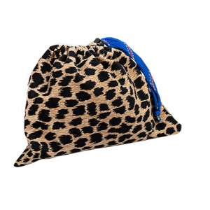 POUCH - DUSTBAG IN GOLD ECO-LEATHER, IN BLACK WITH COLORFUL STARS & IN ANIMAL PRINT "ALEX KATSAITI X STYLISHIOUS"