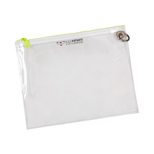 ΠΟΡΤΟΦΟΛΙ - ΦΑΚΕΛΟΣ  ΔΙΑΦΑΝΟΣ ΜΕ ΑΝΟΙΓΟΜΕΝΟ ΜΕΤΑΛΛΙΚΟ ΚΡΙΚΟ& ΧΡΩΜΑΤΙΣΤΑ ΦΕΡΜΟΥΑΡ  "ALEX KATSAITI X STYLISHIOUS"