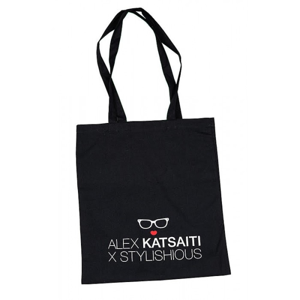 ΤΣΑΝΤΑ ΣΕ ΦΥΣΙΚΟ 'ECO FRIENDLY' ΒΑΜΒΑΚΕΡΟ ΥΛΙΚΟ ΜΕ LOGO ''ΑLEX KATSAITI X STYLISHIOUS''