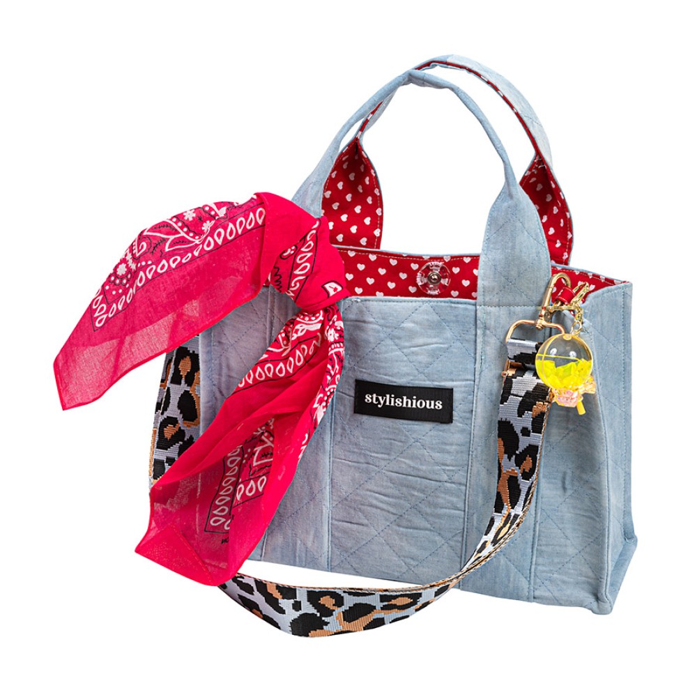 ΤΣΑΝΤΑ ΤΖHΝ ΚΑΠΙΤΟΝΕ ΜΕ ΙΜΑΝΤΑ, ΜΑΝΤΗΛΙ, ΜΠΡΕΛΟΚ & ΕΠΕΝΔΥΣΗ ΜΕ ΚΑΡΔΙΕΣ Ή ΠΟΥΑ "ALEXKATSAITI X STYLISHIOUS"