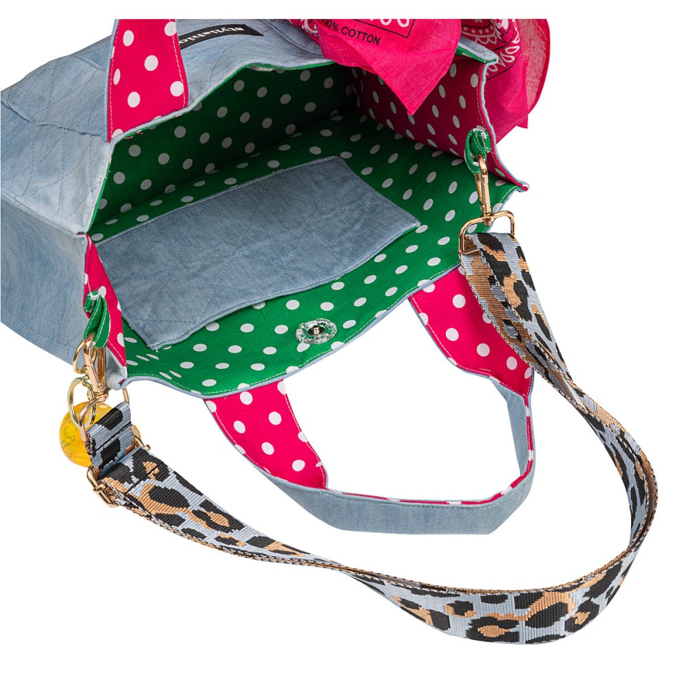 ΤΣΑΝΤΑ ΤΖHΝ ΚΑΠΙΤΟΝΕ ΜΕ ΙΜΑΝΤΑ, ΜΑΝΤΗΛΙ, ΜΠΡΕΛΟΚ & ΕΠΕΝΔΥΣΗ ΜΕ ΚΑΡΔΙΕΣ Ή ΠΟΥΑ "ALEXKATSAITI X STYLISHIOUS"