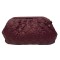 BAG - CLUTCH - QUILTED IN BURGUNDY & BLACK WITH DECORATIVE PINS "STYLISHIOUS COLLECTION"