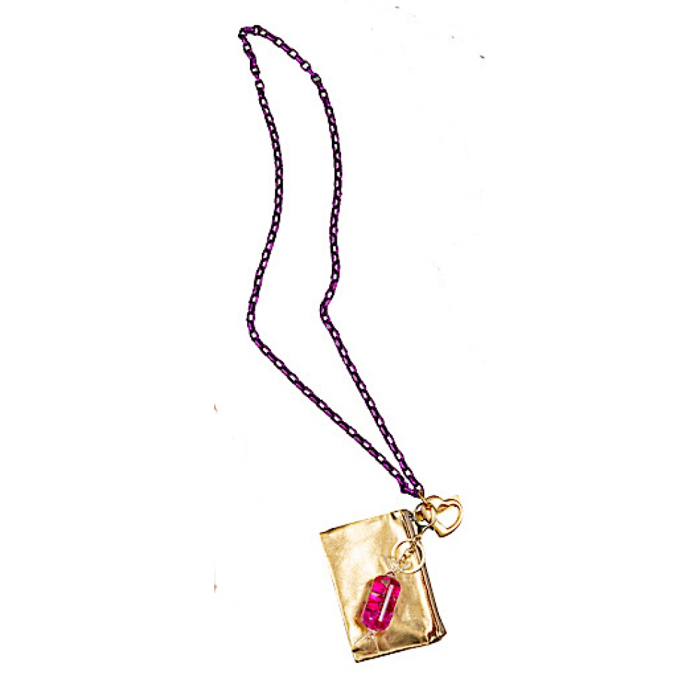 ΠΟΡΤΟΦΟΛAKI ΣΕ ΧΡΥΣΟ Ή ΑΣΗΜΙ Ή ΡΟΖ ΧΡΥΣΟ ΜΕ ΑΛΥΣΙΔΑ, ΧΡΥΣΗ ΜΕΤΑΛΛΙΚΗ ΚΑΡΔΙΑ & ΜΠΡΕΛΟΚ "STYLISHIOUS COLLECTION"