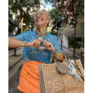 ΤΣΑΝΤΑ ΣΤΟ ΧΡΩΜΑ ΤΗΣ ΑΜΜΟΥ, ΜΕΓΑΛΗ ΜΕ ΜΠΑΜΠΟΥ ΧΕΡΟΥΛΙΑ,ΦΕΡΜΟΥΑΡ, ΜΑΝΤΗΛΙ,ΧΡΥΣΗ ΑΛΥΣΙΔΑ,ΜΠΡΕΛΟΚ & ΠΟΡΤΟΦΟΛΑΚΙ 'STYLISHIOUS COLLECTION"