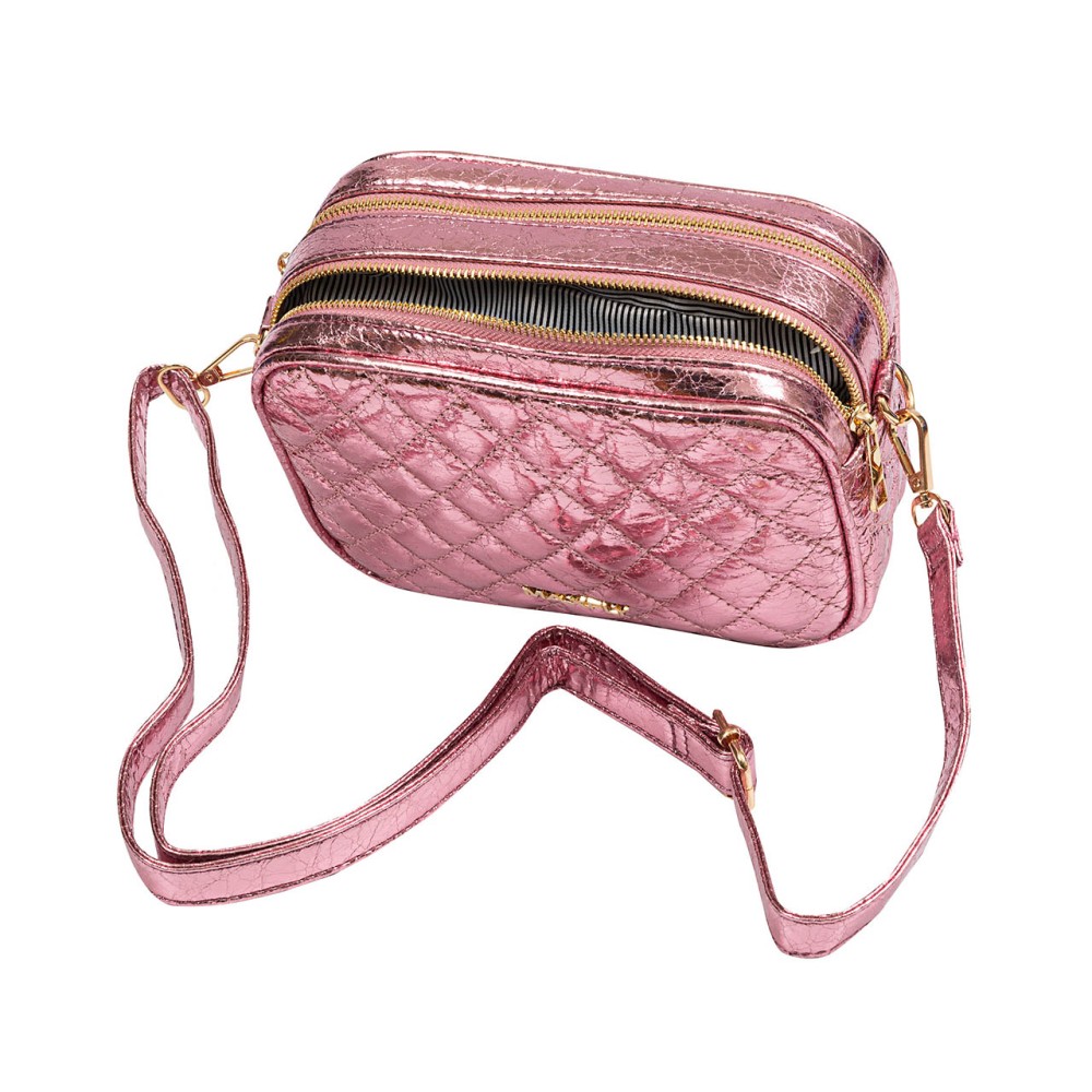 TΣΑΝΤΑ ΔΙΑΦΑΝΗ, ΑΔΙΑΒΡΟΧΗ ΣΕ ΜΙΚΡΟ ΜΕΓΕΘΟΣ ΜΕ ΡΟΖ ΚΟΚΚΑΛΙΝΗ ΑΛΥΣΙΔΑ, ΜΠΡΕΛΟΚ & ΕΣΩΤΕΡΙΚΟ METΑΛΛΙΚΟ ΤΣΑΝΤΑΚΙ "ALEX KATSAITI X STYLISHIOUS"