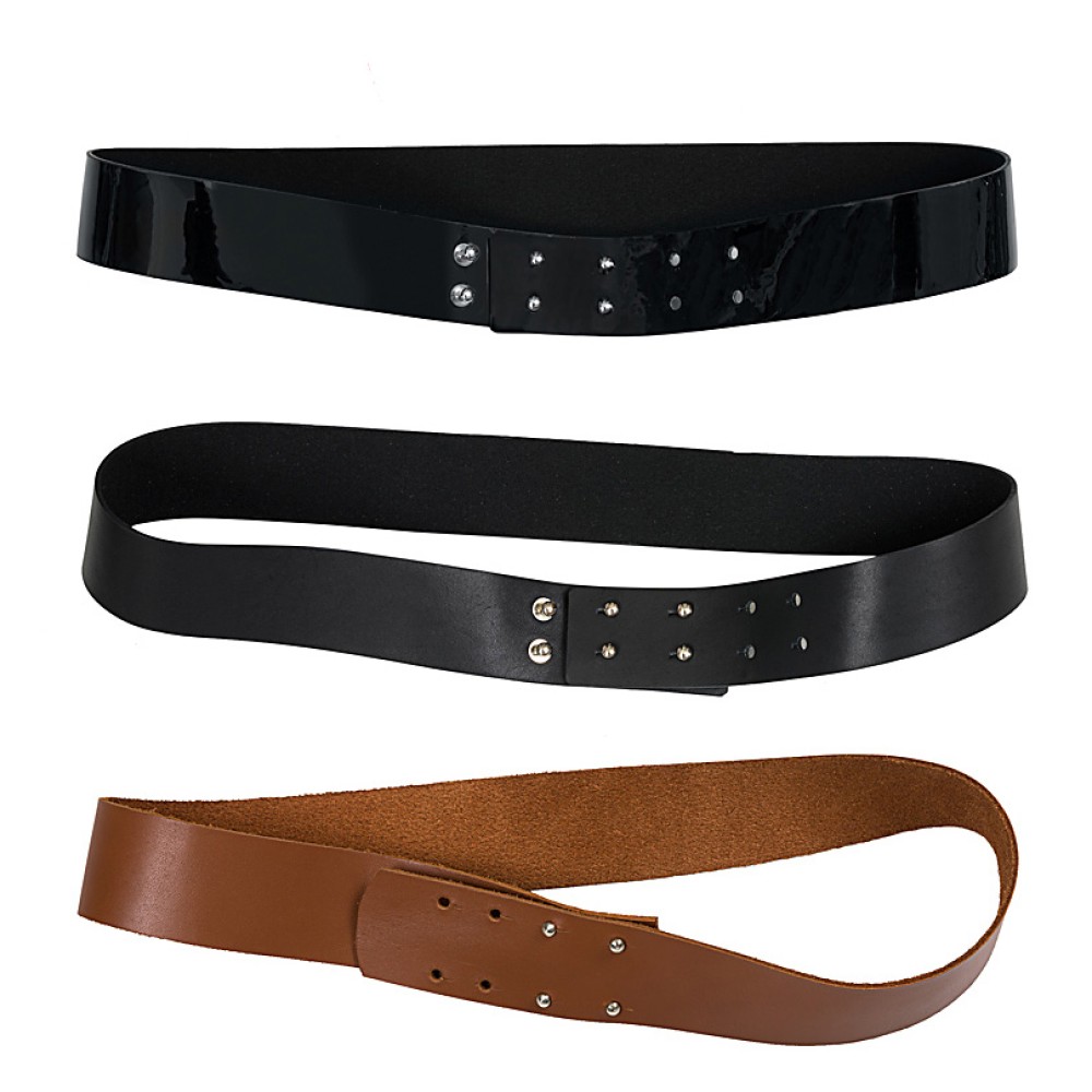 ΖΩΝΗ ΜΑΥΡH ΑΠΟ ΔΕΡΜΑΤΙΝΗ ΣΕ ΜΑΥΡΟ ΓΥΑΛΙΣΤΕΡΟ ΒΙΝΥΛ Η ΤΑΜΠΑ ΜΕ ΜΕΤΑΛΛΙΚΑ ΚΟΥΜΠΩΜΑΤΑ "ALEX ΚΑTSAITI X STYLISHIOUS"