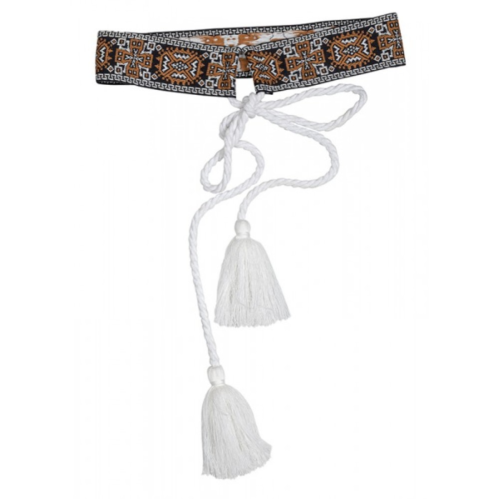 ΖΩΝΗ ΒΑΜΒΑΚΕΡΗ ΑΠΟ ΠΑΡΑΔΟΣΙΑΚΟ ΚΕΝΤΗΜΑ ΜΕ ΛΕΥΚΕΣ ΦΟΥΝΤΕΣ “ALEX KATSAITI x STYLISHIOUS”