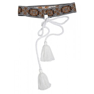 ΖΩΝΗ ΒΑΜΒΑΚΕΡΗ ΑΠΟ ΠΑΡΑΔΟΣΙΑΚΟ ΚΕΝΤΗΜΑ ΜΕ ΛΕΥΚΕΣ ΦΟΥΝΤΕΣ “ALEX KATSAITI x STYLISHIOUS”