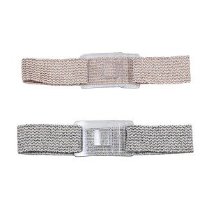 ΖΩΝΗ ΕΛΑΣΤΙΚΗ BAMBAΚΕΡΗ ΙΒΟΥΑΡ/ΛΕΥΚΗ 'H ΓΚΡΙ/ΛΕΥΚΗ ΡΙΓΕ  ΚΑΙ ΕΓΚΡΑΦΑ  ΔΙΑΦΑΝΗ ''ALEX KATSAITI X STYLISHIOUS''