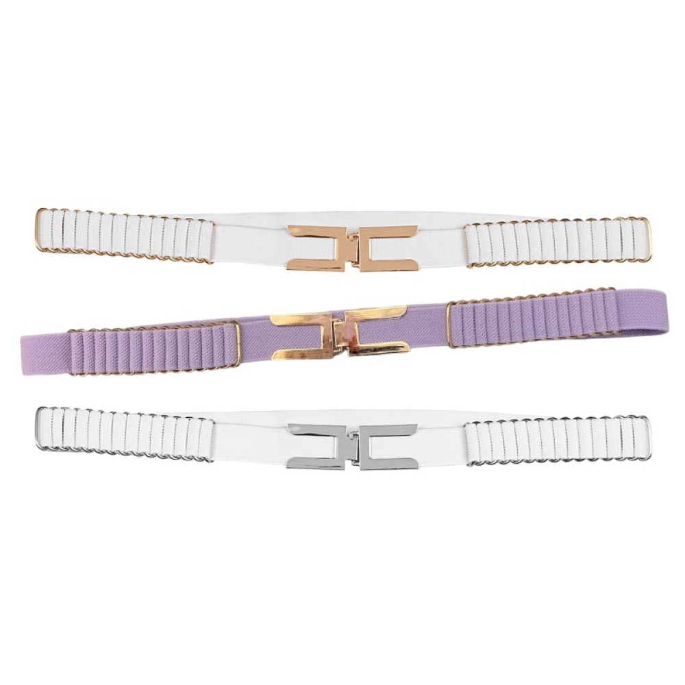 ΖΩΝΗ ΕΛΑΣΤΙΚΗ ΛΙΛΑ -ΓΚΡΙ ΑΣΗΜΙ & ΛΕΥΚΗ ΜΕ ΧΡΥΣΗ Ή ΑΣΗΜΙ ΜΕΤΑΛΛΙΚΗ ΕΓΚΡΑΦΑ "STYLISHIOUS COLLECTION" 