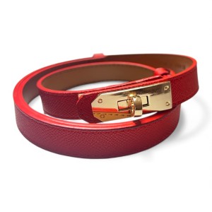 ΖΩΝΗ ΛΕΠΤΗ POZ KAI KOKKINH ΜΕ ΧΡΥΣΗ ΜΕΤΑΛΛΙΚΗ EΓΚΡΑΦΑ ΚΑΙ ΑΥΞΟΜΕΙΩΣΗ "ALEX KATSAITI X STYLISHIOUS"