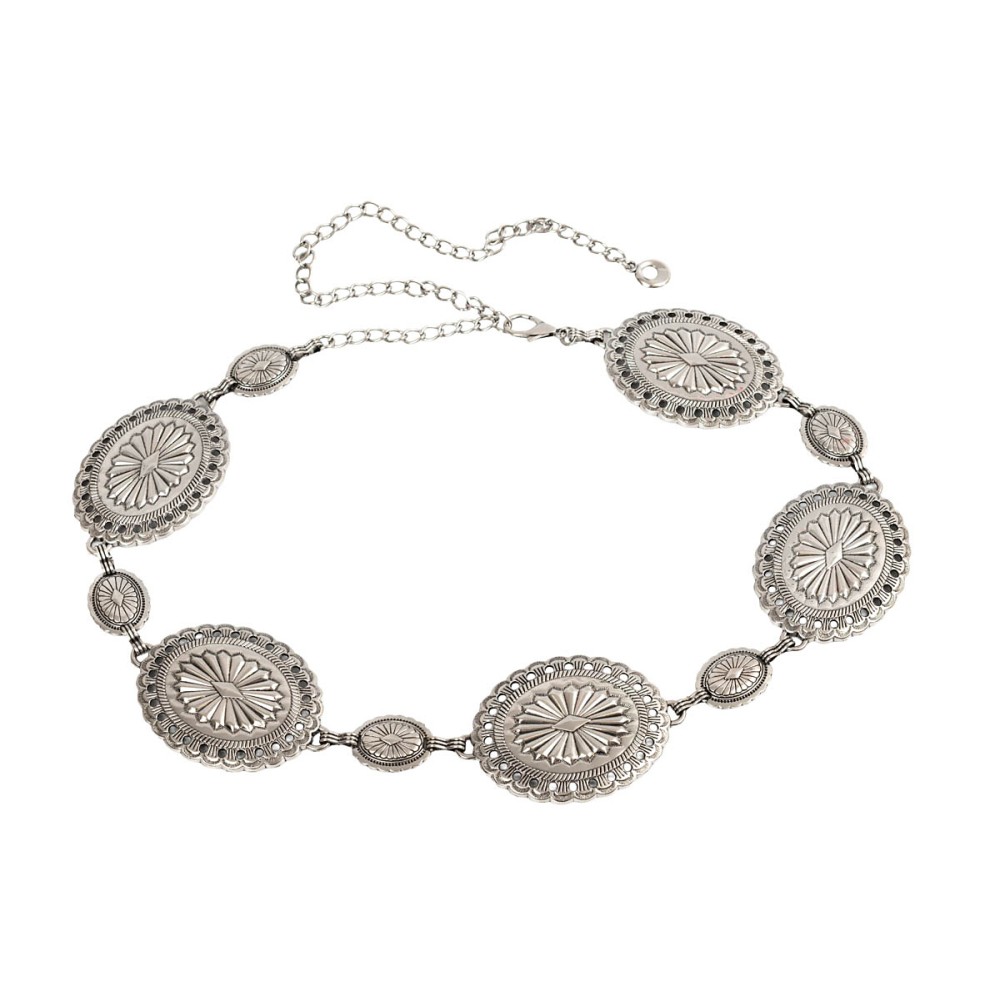 ΖΩΝΗ ΜΕΤΑΛΛΙΚΗ ΑΣΗΜΙ ΜΕ ΑΝΑΓΛΥΦΑ ΣΧΕΔΙΑ  " STYLISHIOUS COLLECTION"