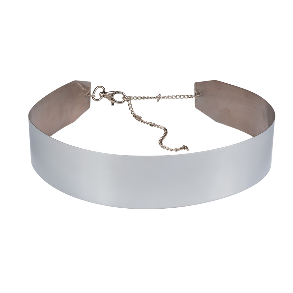 ΖΩΝΗ ΑΣΗΜΕΝΙΑ ΜΕΤΑΛΛΙΚΗ / ΚΑΘΡΕΦΤΗΣ ΦΑΡΔΟΣ 5 ΕΚ. ΜΕ ΡΥΘΜΙΖΟΜΕΝΟ ΜΕΓΕΘΟΣ " ALEX KATSAITI X STYLISHIOUS"