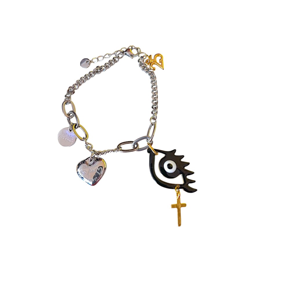 ΒΡΑΧΙΟΛΙ ΜΕ ΓΟΥΡΙ ΓΙΑ ΤΟ 2026, ΜΕΤΑΛΛΙΚΟ, ΑΝΟΞΕΙΔΩΤΟ Η ΕΠΙΧΡΥΣΟ ΜΕ ΜΑΤΙ ΑΠΟ ΣΜΑΛΤΟ ΣΕ ΠΡΑΣΙΝΟ Η ΜΑΥΡΟ "ALEX KATSAITI X STYLISHIOUS"