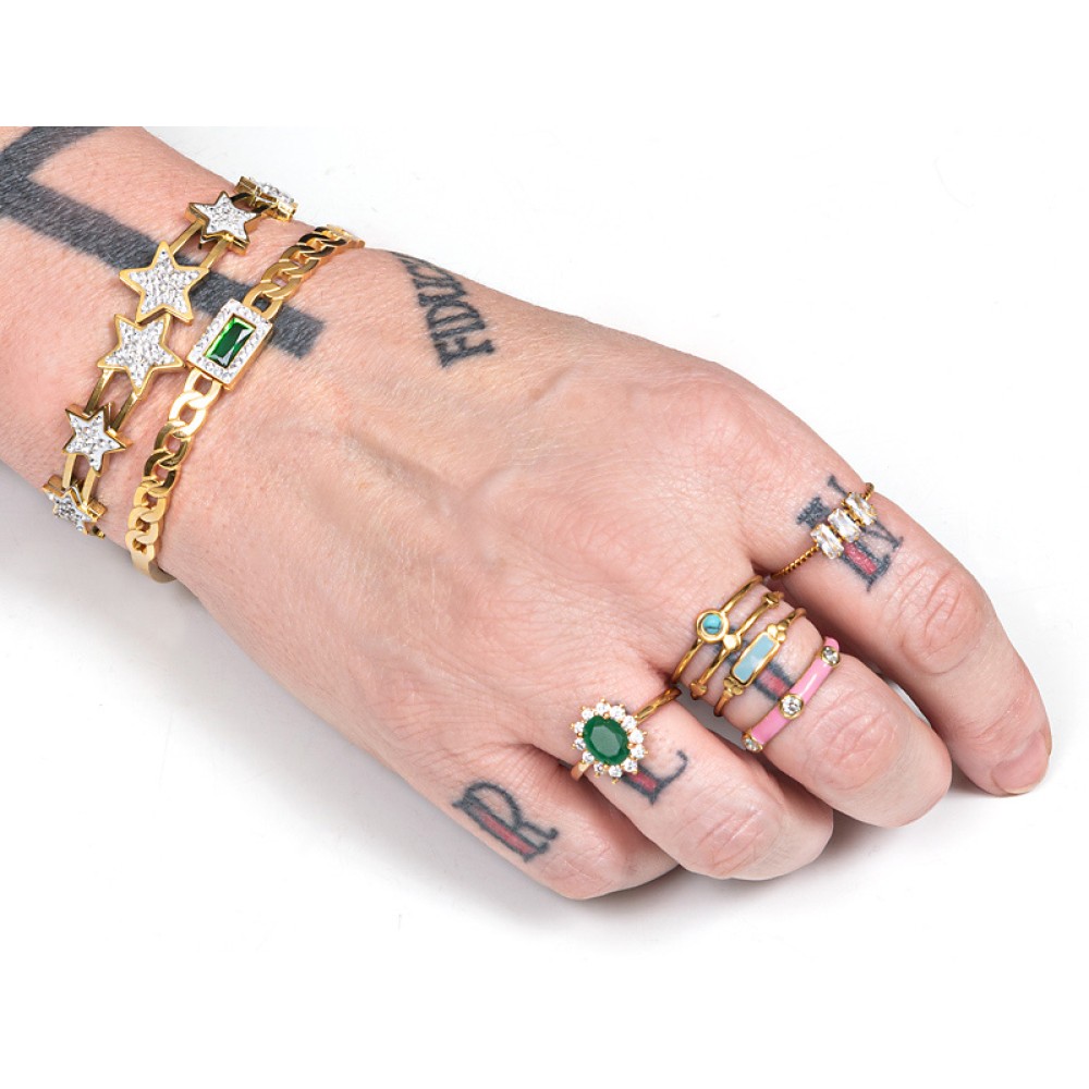 ΒΡΑΧΙΟΛΙΑ  - ΣΕΤ 2 TMX - ΜΕΤΑΛΛΙΚΑ, ΑΣΗΜΙ Ή ΧΡΥΣΑ ME ΣΧΕΔΙΑ ΑΛΥΣΙΔΑ & ΑΣΤΕΡΑΚΙΑ "STYLISHIOUS COLLECTION"