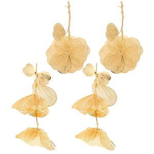 ΣΚΟΥΛΑΡΙΚΙΑ ΚΡΕΜΑΣΤΑ ΚΟΝΤΑ Ή ΜΑΚΡΙΑ ME ΧΡΥΣΑ, ΜΕΤΑΛΛΙΚΑ ΔΙΑΤΡΗΤΑ ΛΟΥΛΟΥΔΙΑ  "STYLISHIOUS COLLECTION"