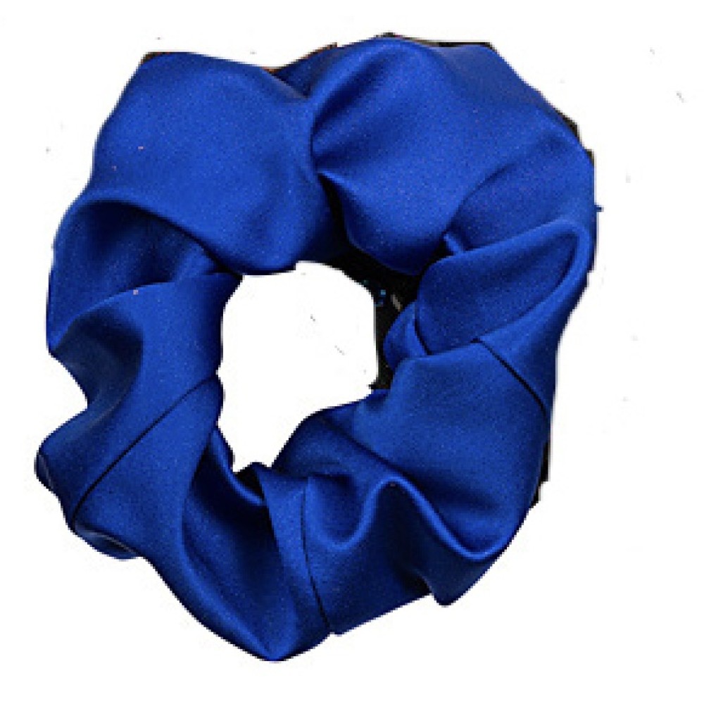 ΛΑΣΤΙΧΟ - SCRUNCHY ΜΠΛΕ ΡΟΥΑ ΣΑΤΕΝ Ή ΠΕΤΡΟΛ ΒΕΛΟΥΔΙΝΟ H ΜΑΥΡΗ ΠΑΓIETΑ ME ΑΣΤΕΡΙΑ  ”ALEX KATSAITI X STYLISHIOUS”.