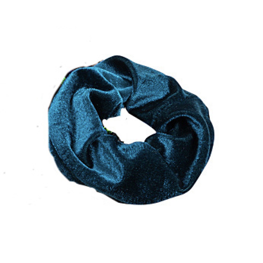 ΛΑΣΤΙΧΟ - SCRUNCHY ΜΠΛΕ ΡΟΥΑ ΣΑΤΕΝ Ή ΠΕΤΡΟΛ ΒΕΛΟΥΔΙΝΟ H ΜΑΥΡΗ ΠΑΓIETΑ ME ΑΣΤΕΡΙΑ  ”ALEX KATSAITI X STYLISHIOUS”.