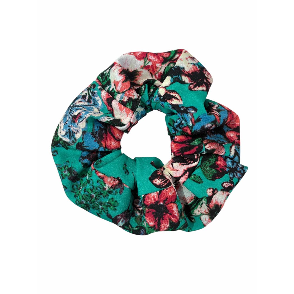 ΛΑΣΤΙΧΑΚΙA - SCRUNCHIES ΣΕ ΜΩΒ-ΜΑΥΡΟ ΜΕΤΑΛΛΙΖΕ ΥΦΑΣΜΑ Η/ΚΑΙ ΣΕ ΡΟΖ ΓΟΥΝΙΝΟ ΥΦΑΣΜΑ H/KAI ΣE ΠPAΣINO ΦΛOΡAΛ  ”ALEX KATSAITI X STYLISHIOUS