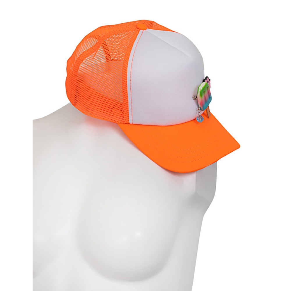 ΚΑΣΚΕΤΟ ΠΟΡΤΟΚΑΛΙ ΦΩΣΦΟΡΙΖΕ -TYΠΟΥ JOCKEY- ΜΕ ΑΠΟΣΠΩΜΕΝΑ ΦΤΕΡΑ & ΚΟΝΚΑΡΔΕΣ "ALEX KATSAITI X STYLISHIOUS"