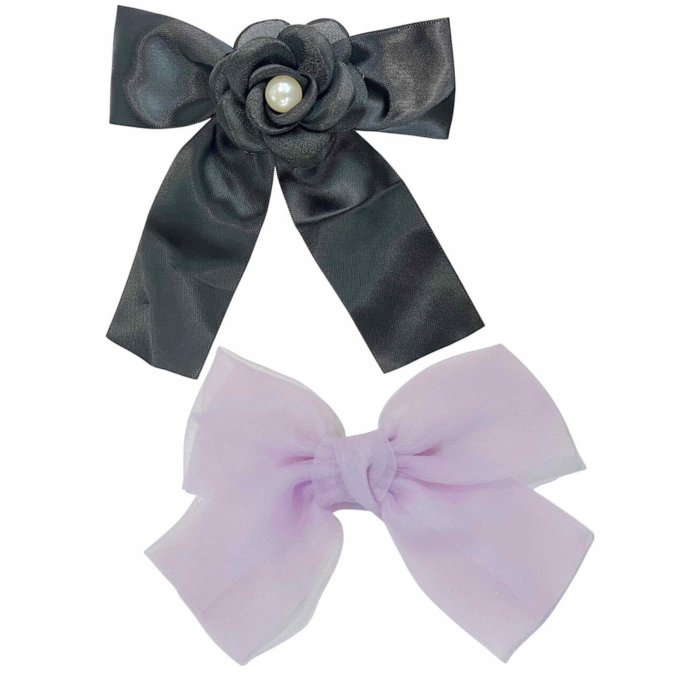 ΤΣΙΜΠΙΔΑΚΙΑ ΓΙΑ ΤΑ ΜΑΛΛΙΑ ΣΕ ΣΧΗΜΑ ΦΙΟΓΚΟΥ ΣΕ ΜΑΥΡΟ Ή ΛΙΛΑ "STYLISHIOUS COLLECTION"