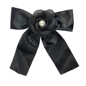 HAIR CLIPS IN BOW SHAPE IN BLACK OR LILAC " STYLISHIOUS COLLECTION "