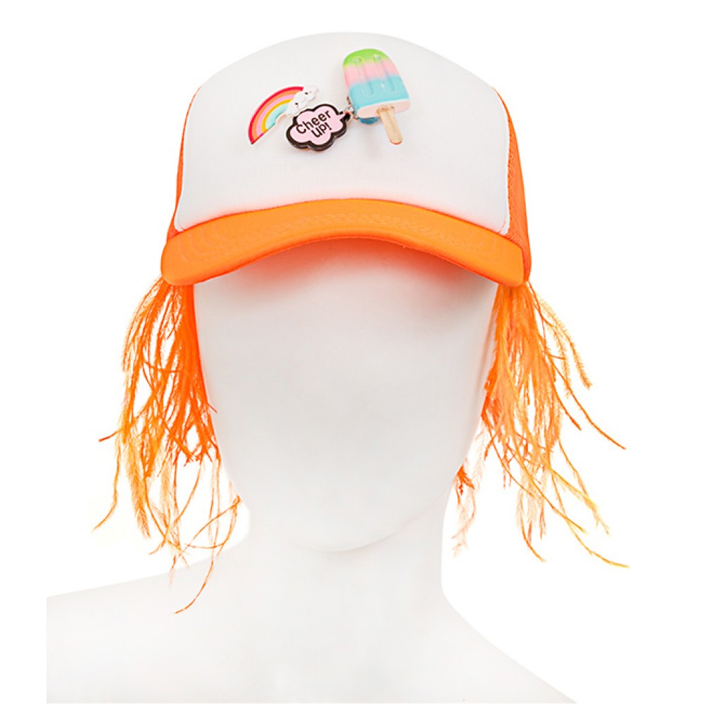 ΚΑΣΚΕΤΟ ΠΟΡΤΟΚΑΛΙ ΦΩΣΦΟΡΙΖΕ -TYΠΟΥ JOCKEY- ΜΕ ΑΠΟΣΠΩΜΕΝΑ ΦΤΕΡΑ & ΚΟΝΚΑΡΔΕΣ "ALEX KATSAITI X STYLISHIOUS"