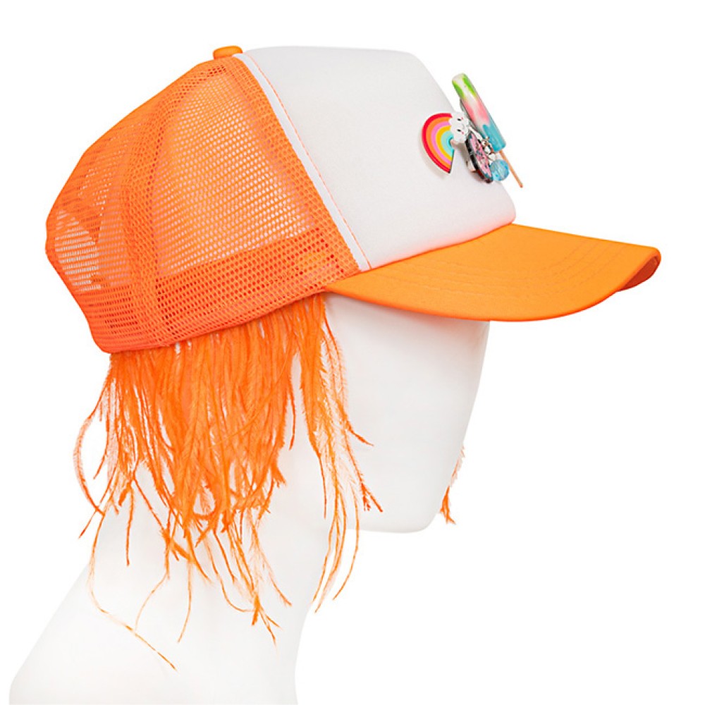 ΚΑΣΚΕΤΟ ΠΟΡΤΟΚΑΛΙ ΦΩΣΦΟΡΙΖΕ -TYΠΟΥ JOCKEY- ΜΕ ΑΠΟΣΠΩΜΕΝΑ ΦΤΕΡΑ & ΚΟΝΚΑΡΔΕΣ "ALEX KATSAITI X STYLISHIOUS"