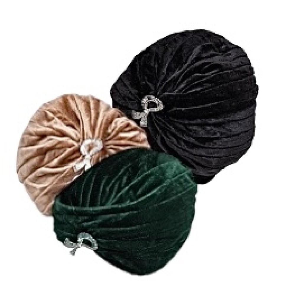 ΤOΥΡΜΠΑΝ ΒΕΛΟΥΔΙΝΑ ΜΕ ΚΟΜΠΟ ΚΑΙ ΚΑΡΦΙΤΣΑ ΜΕ ΣΤΡΑΣ "STYLISHIOUS COLLECTION"