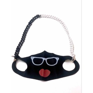 ΜΑΣΚΑ ΠΡΟΣΤΑΤΕΥΤΙΚΗ ΜΑΥΡΗ ΠΟΛΛΑΠΛΩΝ ΧΡΗΣΕΩΝ "ALEX KATSAITI X STYLISHIOUS" 