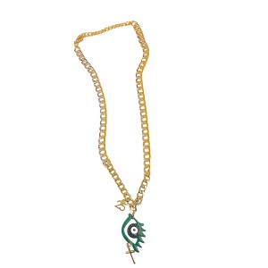 ΚΟΛΙΕ - ΓΟΥΡΙ ΣΕ ΕΠΙΧΡΥΣΗ Η ΑΣΗΜΙ ΑΤΣΑΛΙΝΗ ΑΛΥΣΙΔΑ ΜΕ ΚΡΕΜΑΣΤΟ "25" & ΜΑΤΙ ΑΠΟ ΣΜΑΛΤΟ, ΠΡΑΣΙΝΟ Η ΜΑΥΡΟ ΜΕ ΣΤΑΥΡΟΥΔΑΚΙ "ALEX KATSAITI X STYLISHIOUS"