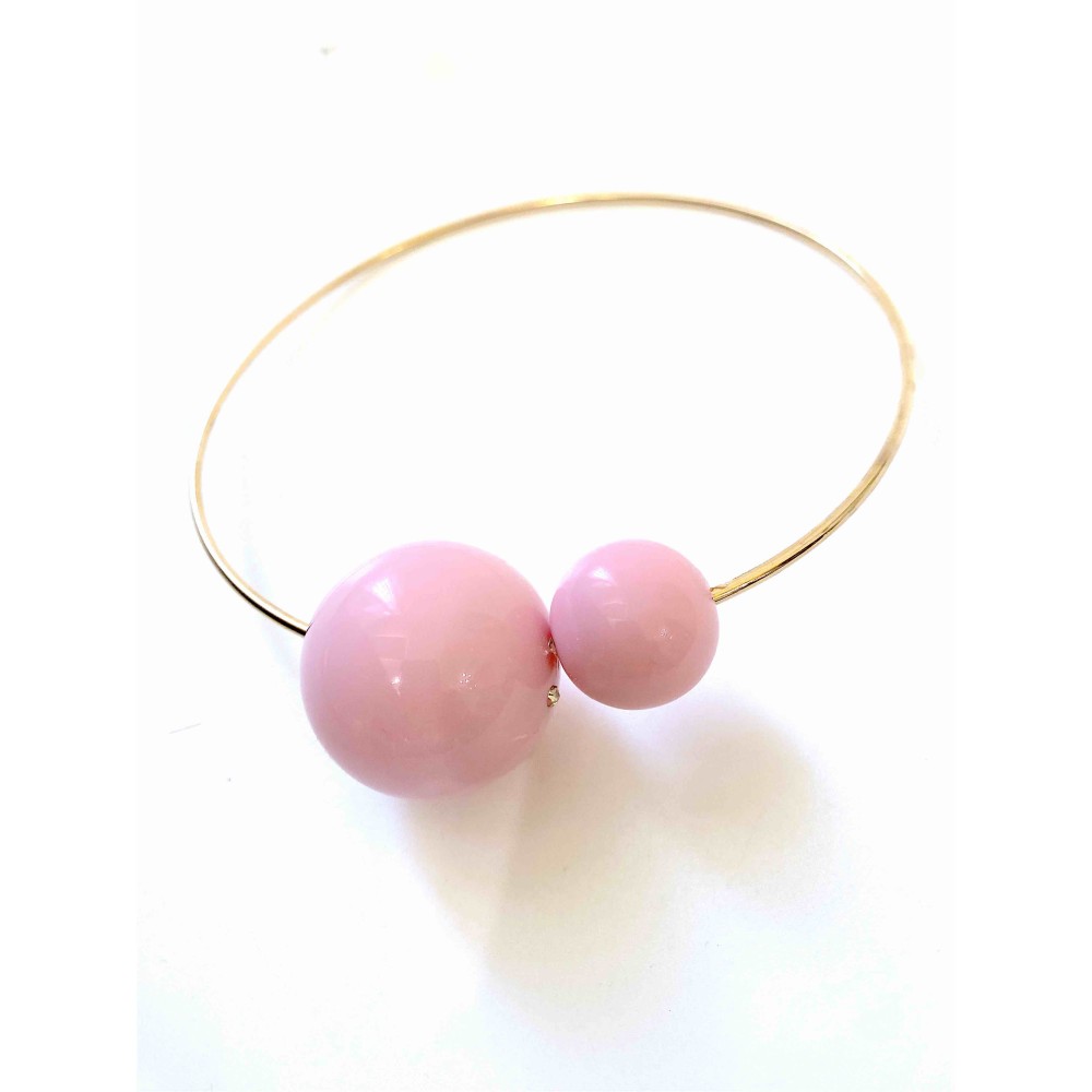 ΚΟΛΙΕ-ΤΣΟΚΕΡ ΡΟΖ H ΠΕΡΛA ΜΕ ΜΕΤΑΛΛΙΚΟ ΚΡΙΚΟ "ALEX KATSAITI X STYLISHIOUS"