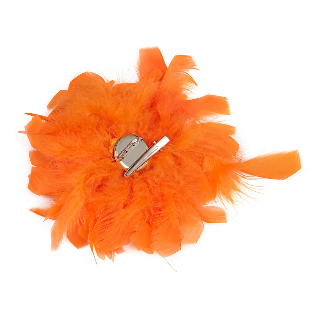 ΚΑΡΦΙΤΣΑ - ΜΠΟΥΤΟΝΙΕΡΑ ΜΕ ΦΤΕΡΑ  ΣΕ ΚΙΤΡΙΝΟ -ΠΟΡΤΟΚΑΛΙ ΚΑΙ ΜΑΥΡΟ "STYLISHIOUS COLLECTION"