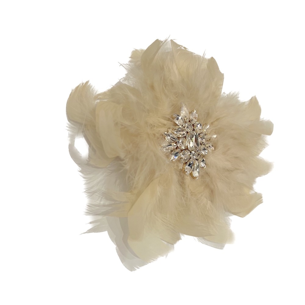 ΚΑΡΦΙΤΣΑ - ΜΠΟΥΤΟΝΙΕΡΑ ΜΕ ΦΤΕΡΑ ΚΑΙ ΣΤΡΑΣ ΣΕ ΓΚΡΙ/ΑΝΙΜΑΛ - ΕΚΡΟΥ & ΜΠΟΡΝΤΩ/ΜΩΒ ΑΠΟΧΡΩΣΕΙΣ  "STYLISHIOUS COLLECTION"