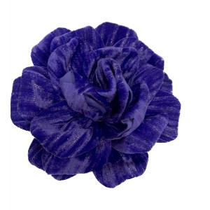 BROOCH - FLOWER PIN & HAIR CLIP IN BLACK GLITTER- PURPLE- ANIMAL PRINT & METALLIC FUCHSIA WITH BLACK STRIPES “ALEX KATSAITI X STYLISHIOUS”