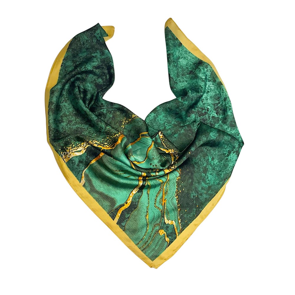 MANTHΛΙ ΣΑΤΕΝ, ΕΜΠΡΙΜΕ, ΤΕΤΡΑΓΩΝΟ ΣΕ ΤΡΙΑ ΔΙΑΦΟΡΕΤΙΚΑ ΣΧΕΔΙΑ  "ALEX KATSAITI X STYLISHIOUS"